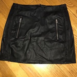 Express faux leather mini skirt